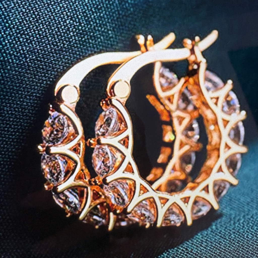 Rose Gold Titanium Hoops